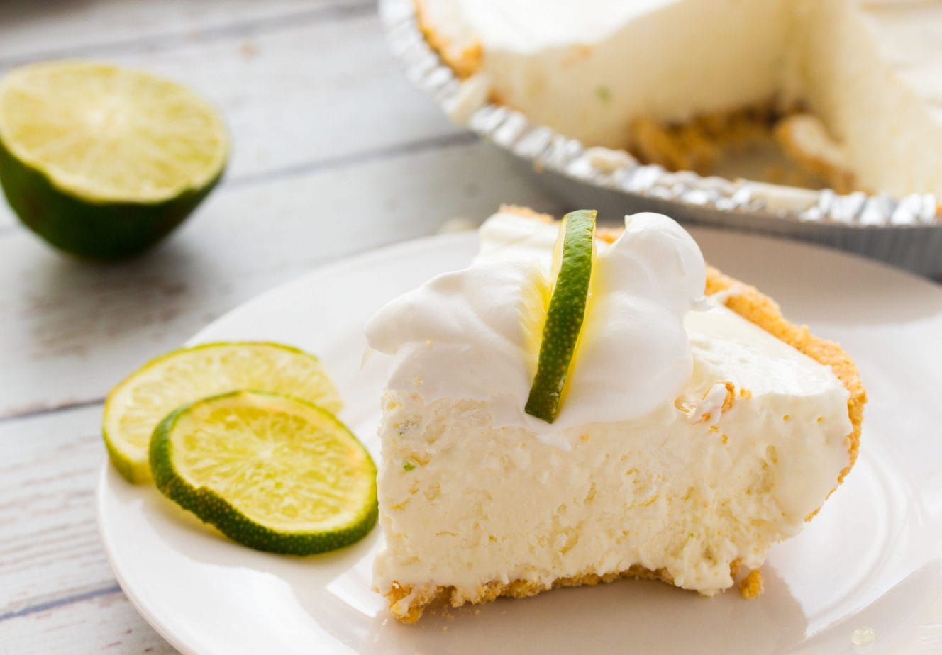 Creamy Frozen Key Lime Pie with Whipped Cream Topping