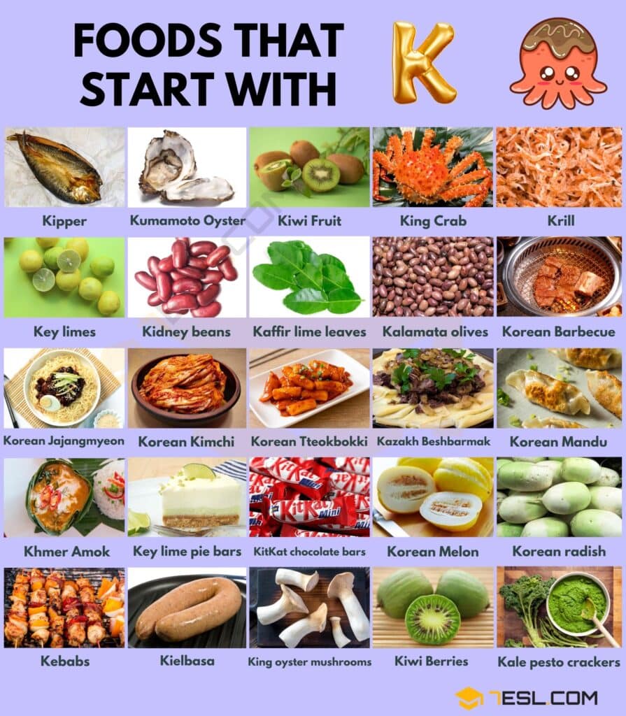 food dishes that start with k