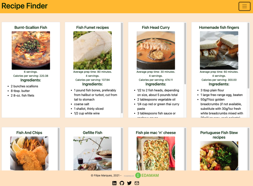 recipe finder app