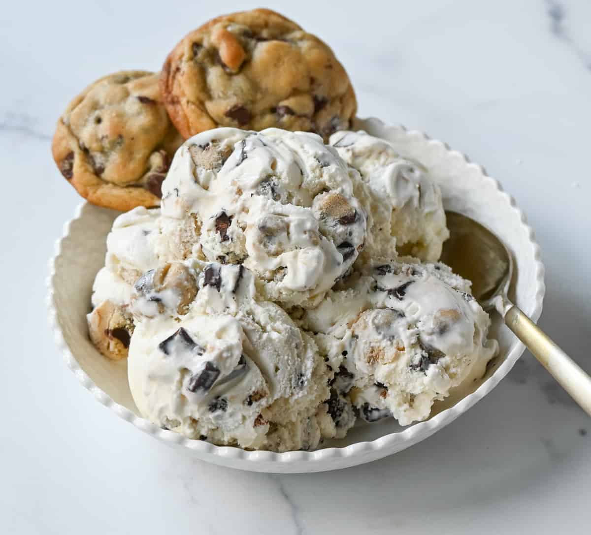 Homemade Chocolate Chip Cookie Dough Ice Cream Creamy Perfection