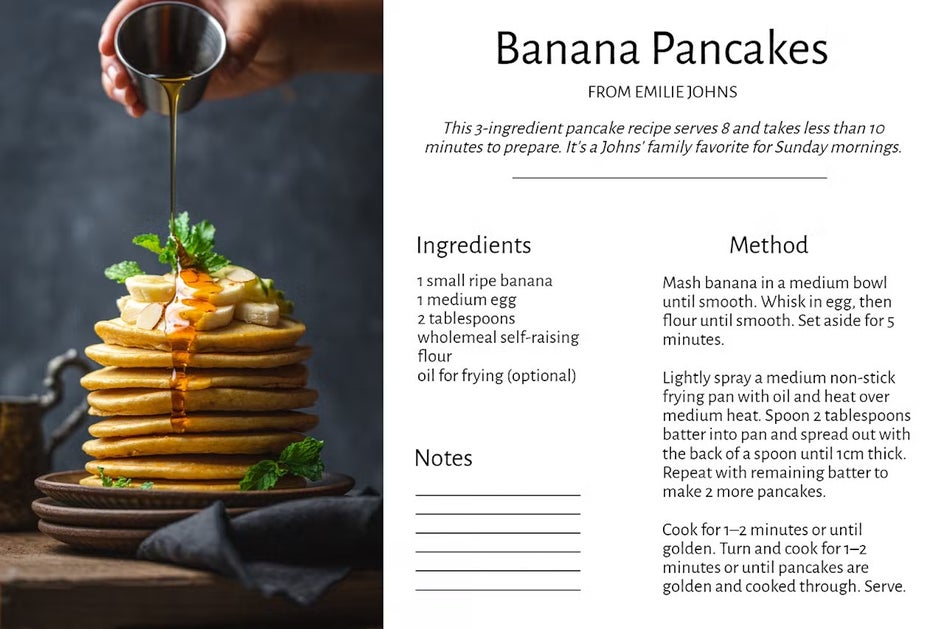 create recipes with ingredients