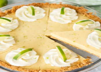 Creamy Frozen Key Lime Pie with Whipped Cream Topping
