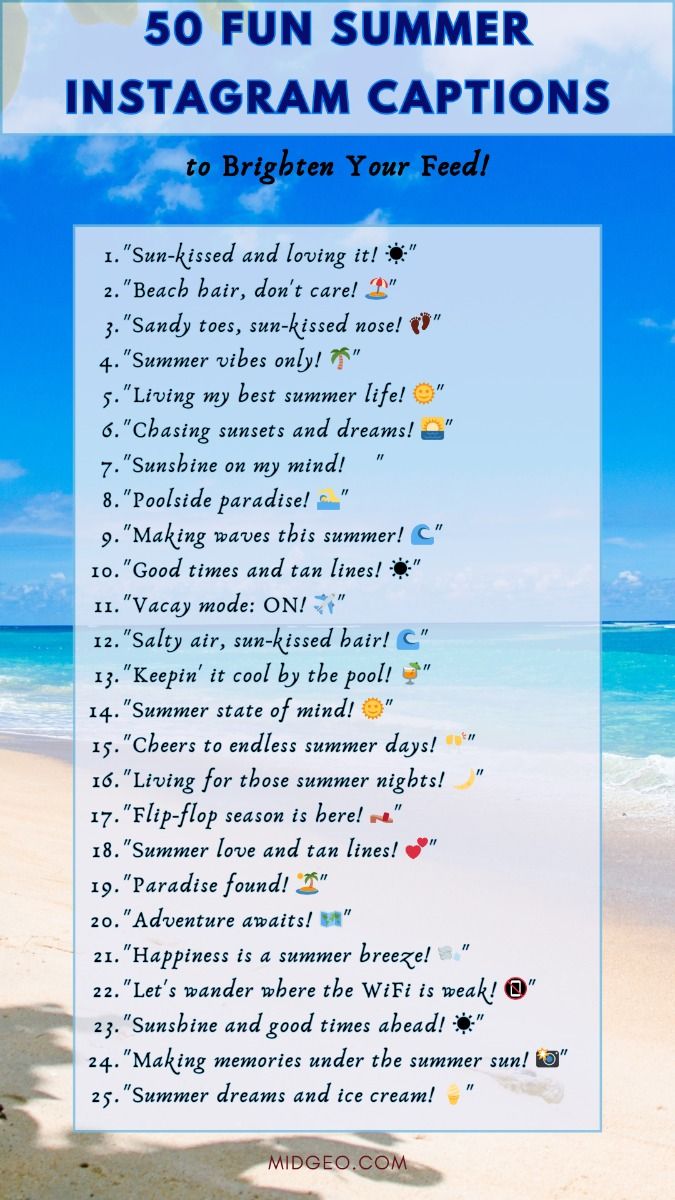 Summer Instagram captions that will bring sunny vibes to your feed