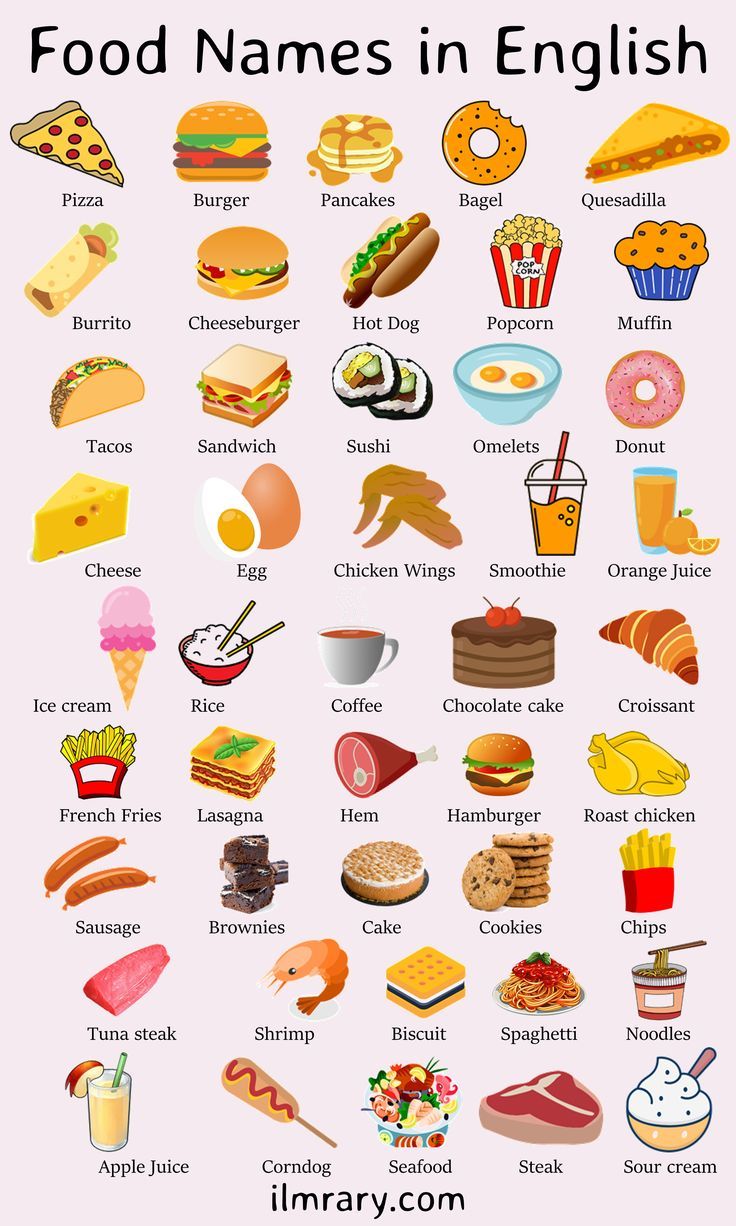 list of food