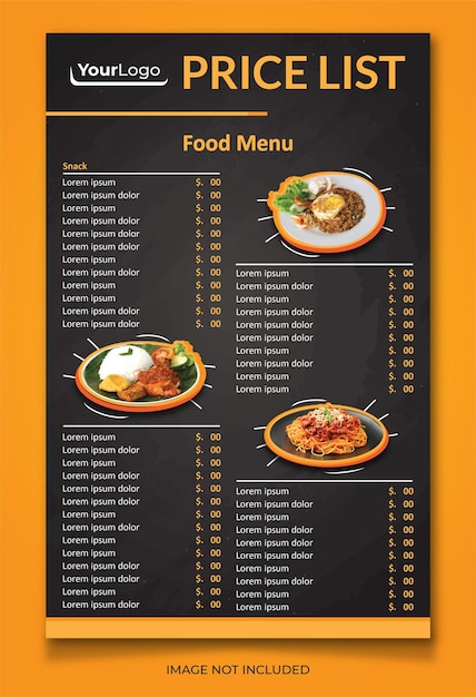 food menu list
