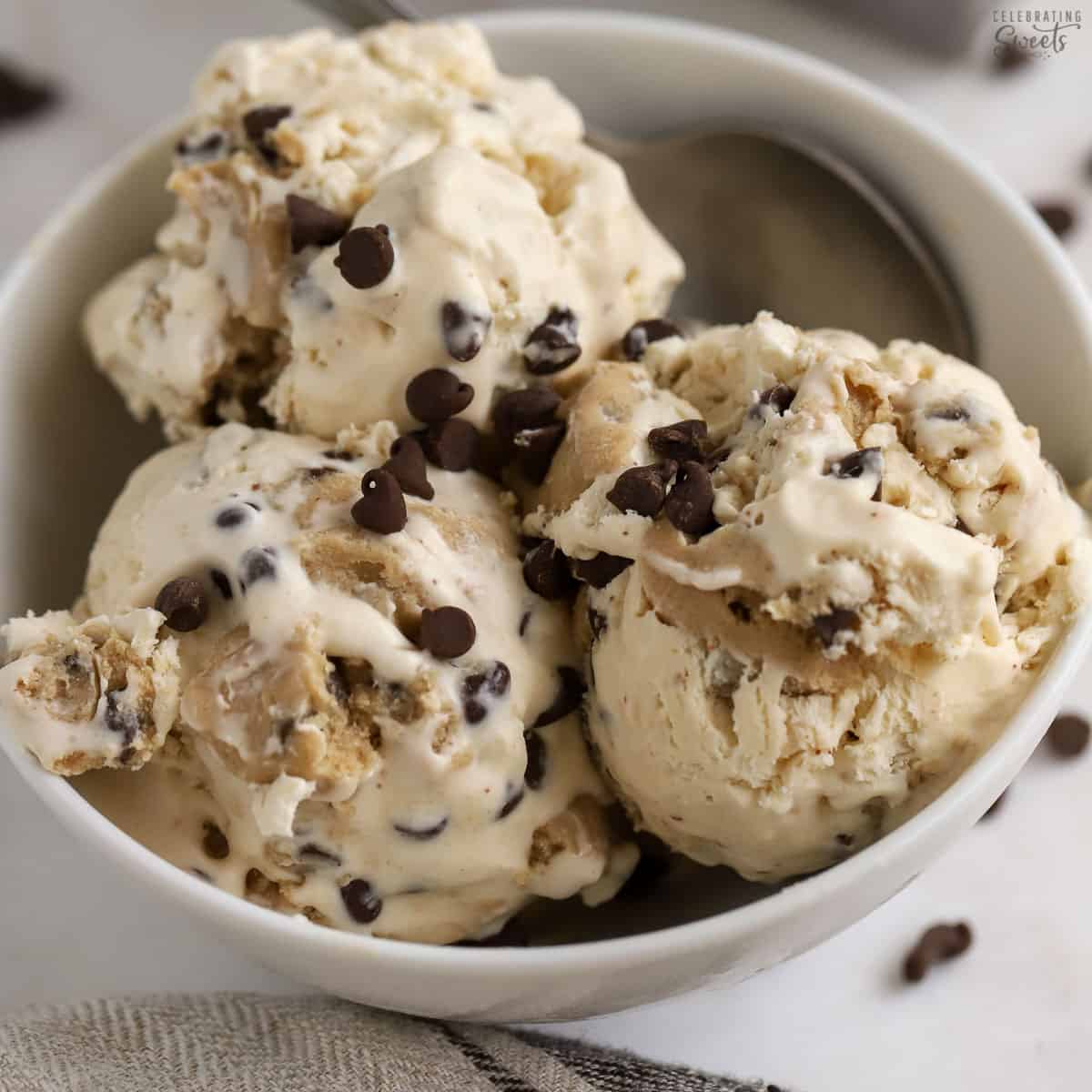 Homemade Chocolate Chip Cookie Dough Ice Cream Creamy Perfection