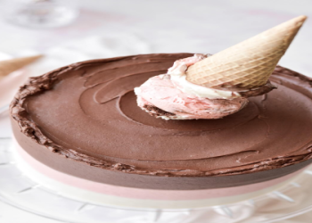 Vibrant Layered Neapolitan Ice Cream Cake with Whipped Chocolate Frosting