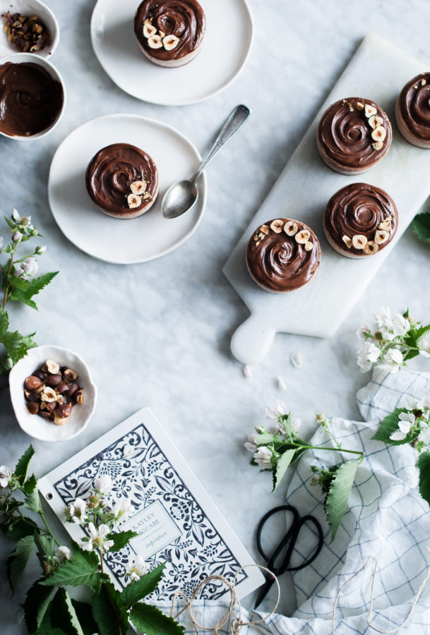 Chocolate-Hazelnut Ice Cream Cupcakes with Toasted Coconut Crust