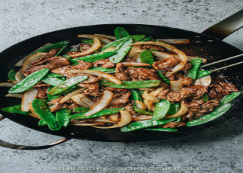Skirt Steak & Snap Peas Stir-Fry with Oyster Sauce