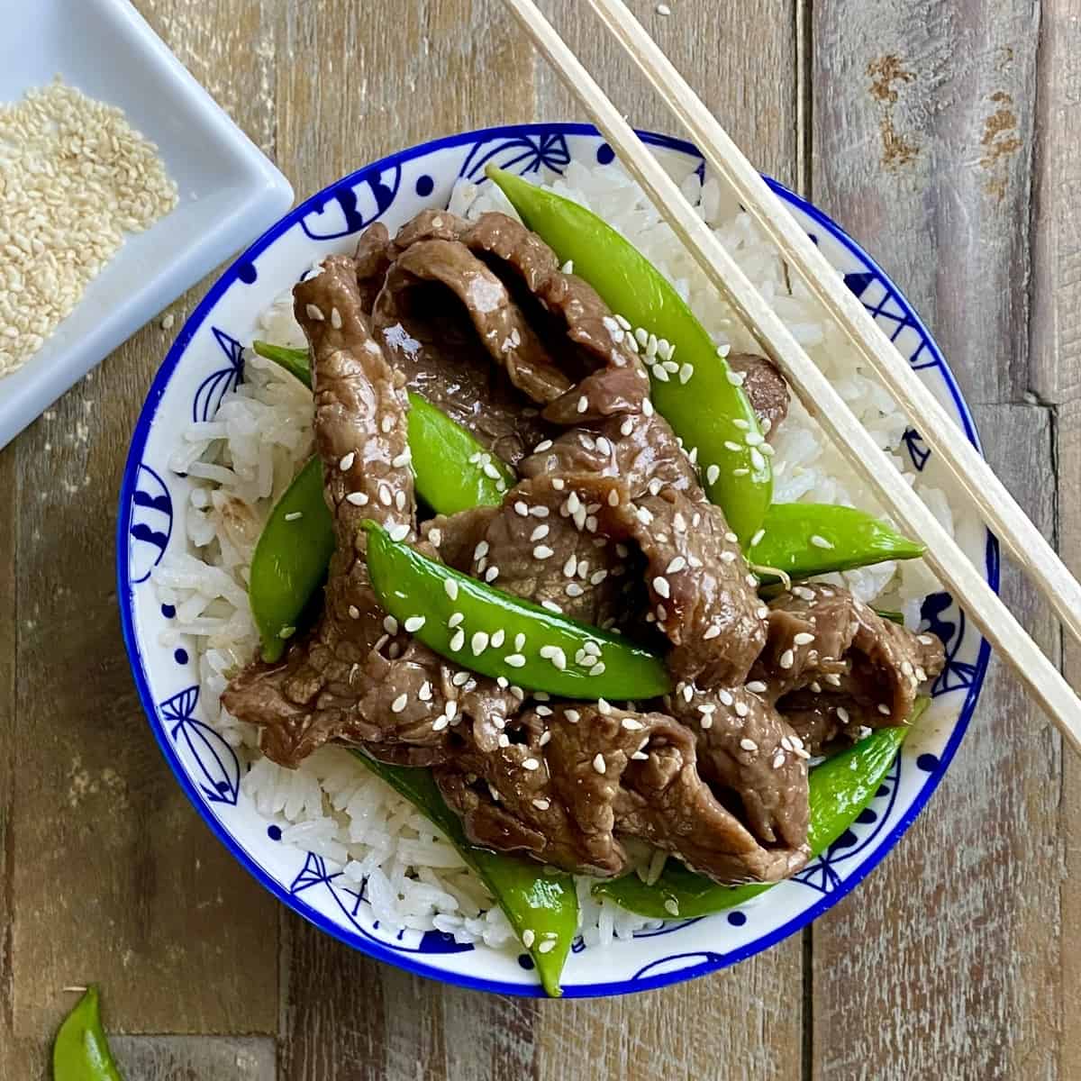 Skirt Steak & Snap Peas Stir-Fry with Oyster Sauce
