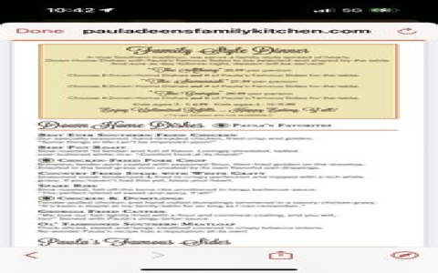 paula deen restaurant thanksgiving menu