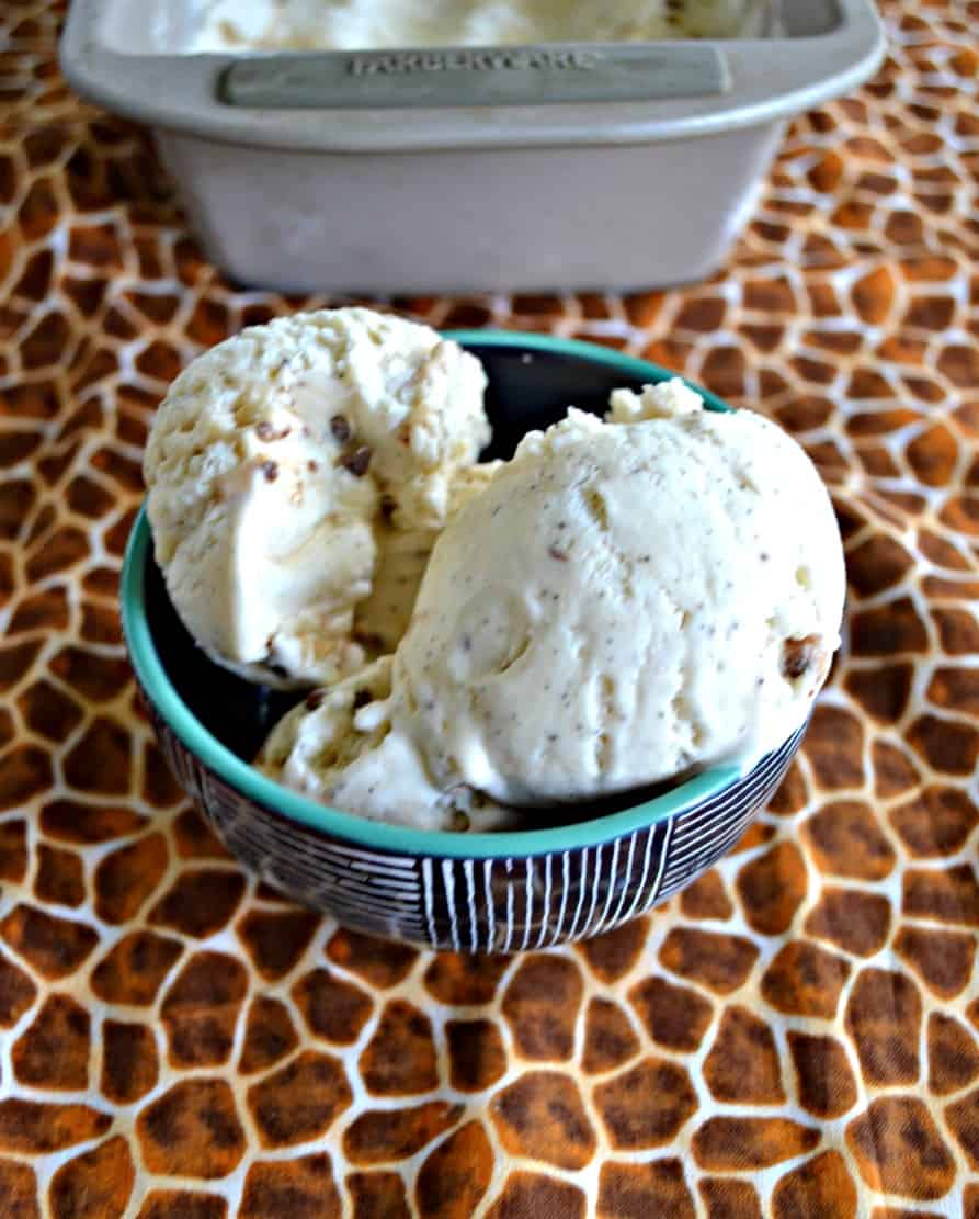 Easy No-Churn Coffee-Caramel Crunch Ice Cream