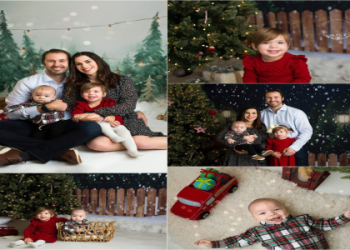 family of 3 christmas photo ideas