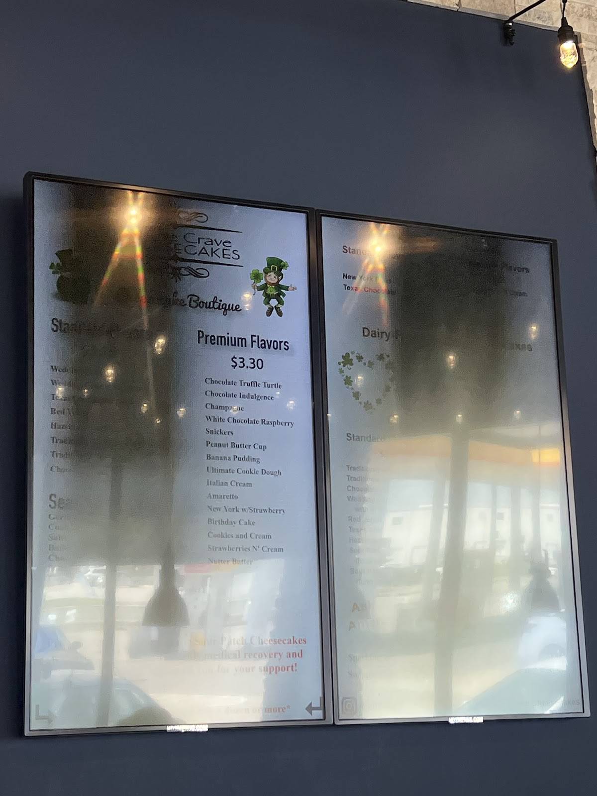 all the crave cheesecakes menu