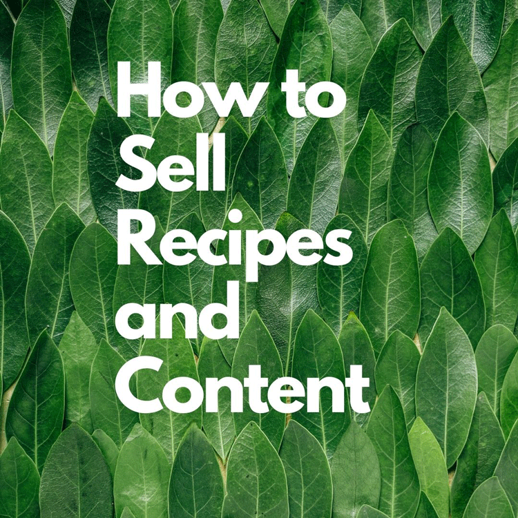 how to sell recipes online