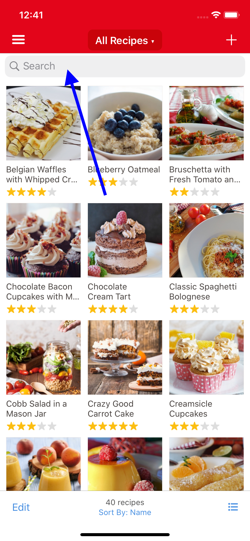 recipe by ingredient search