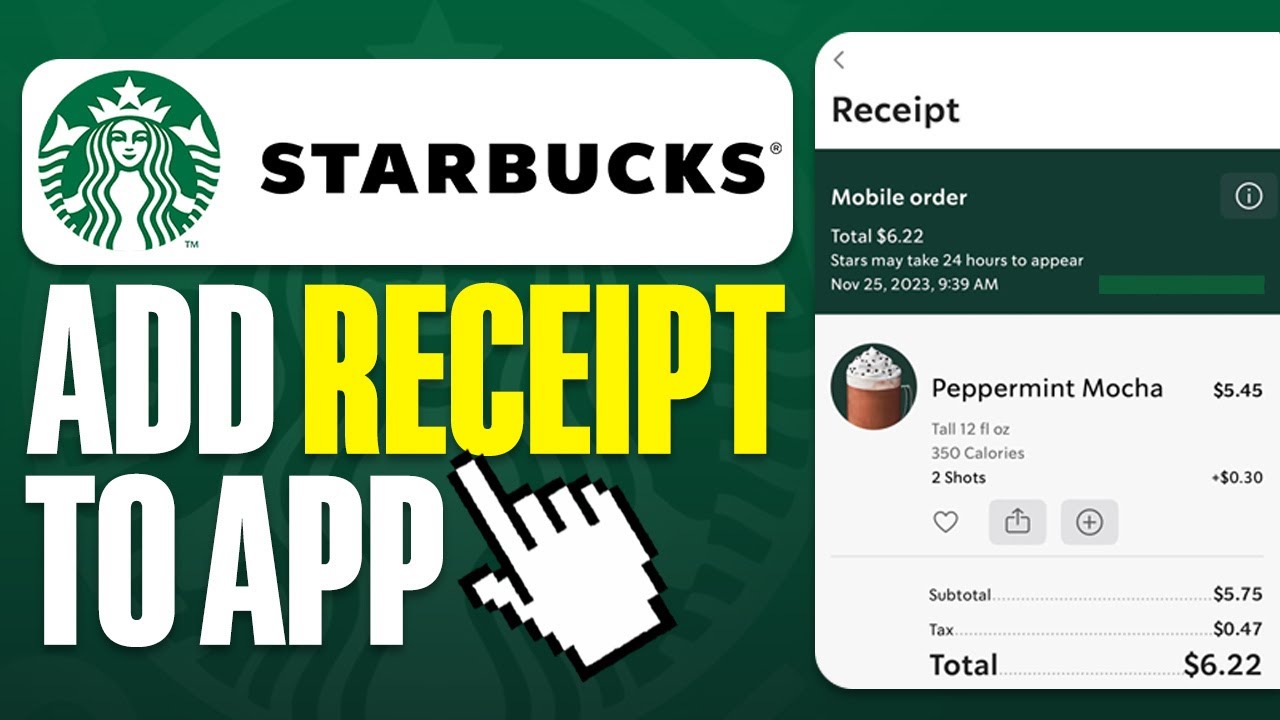 add receipt to starbucks app