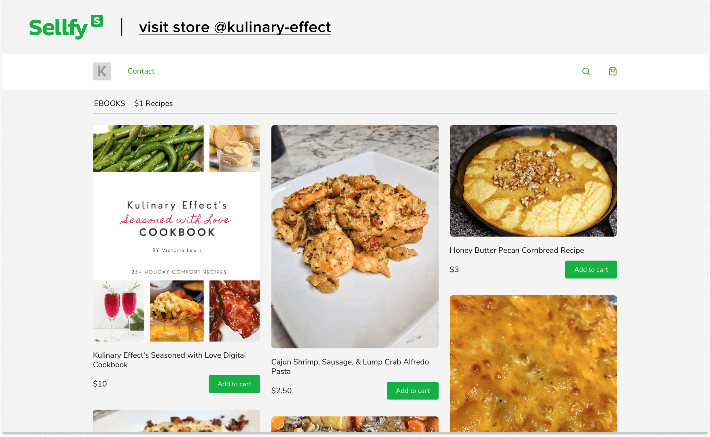 how to sell recipes online