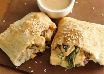 chicken alfredo air fryer calzones