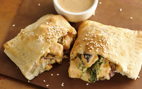 chicken alfredo air fryer calzones