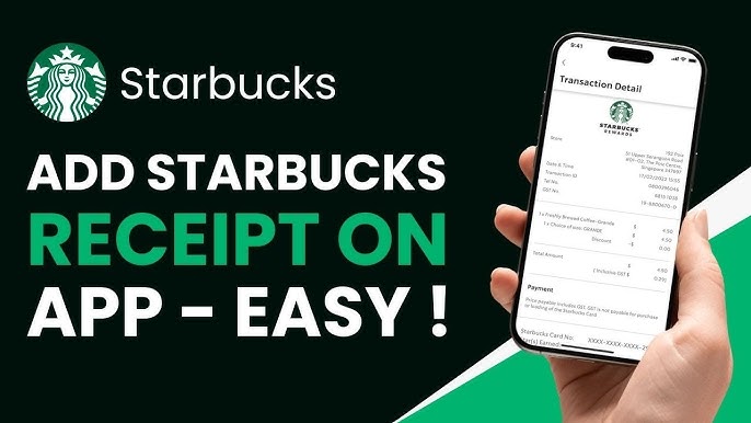 add receipt to starbucks app