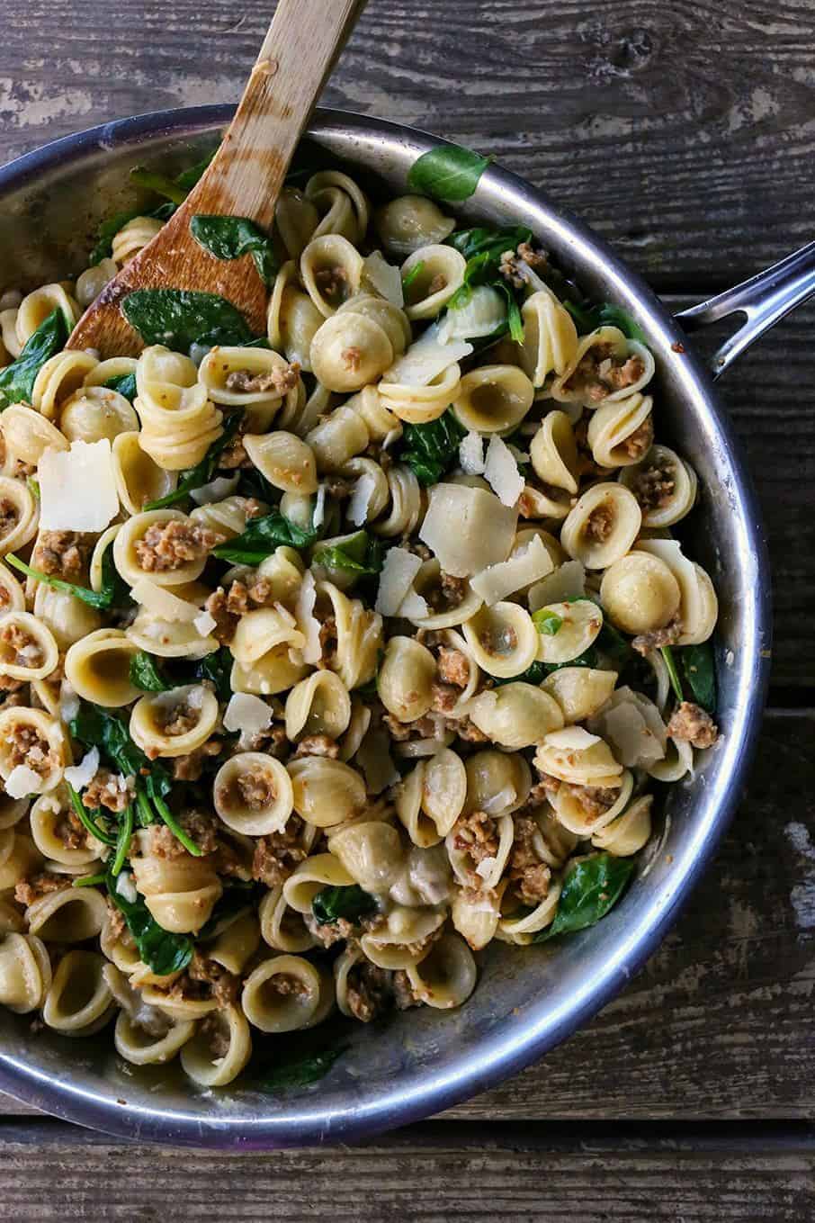sausage spinach pasta recipe