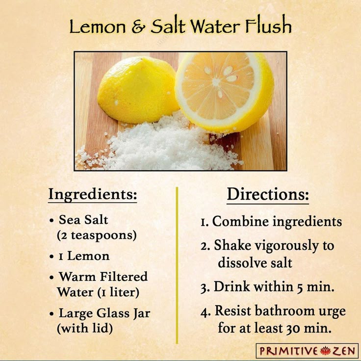 sea water flush recipe